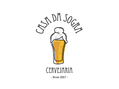 Casa da Sogra Craft Brewery branding illustration logo