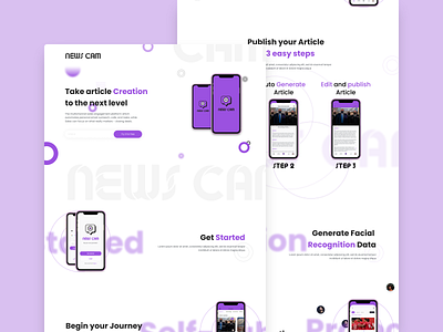 News Cam Landing page design figma figmaafrica landing page landing page design news app ui website