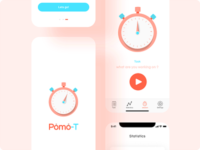 Pomodoro Mobile app figma figmaafrica mobile mobile app mobile app design mobile ui pomodoro timer ui