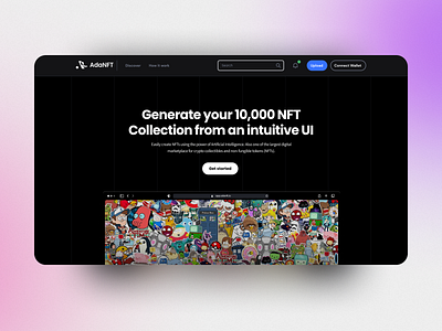 AdaNFT Landing Page design figma figmaafrica landing landingpage nft saas ui ux