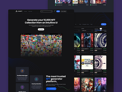 Ada NFT artwork design figma figmaafrica illustration landingpage nft ui ux web3