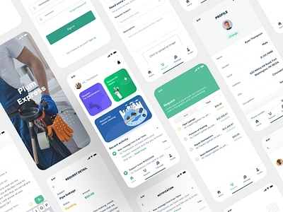 Plumbing App andriod design figma figmaafrica ios mobile app mobileapp plumbing ui ux