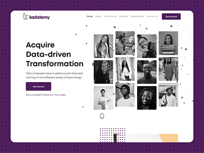 Katademy Landing Page design figma figmaafrica landingpage logo ui ux website