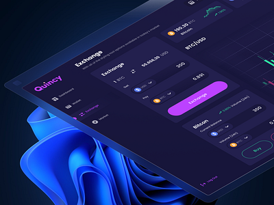 Quincy Crypto Exchange Dashboard