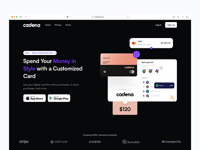 Landing page - Cadena Dark Variation