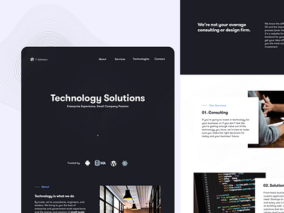 T Solutions • Tech Landing Page