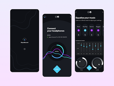 EquaSound • Music Equaliser App app figma music ui user experience ux