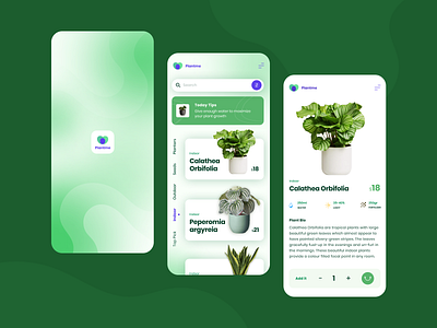 PlantMe App app screens figma plants shop ui ux