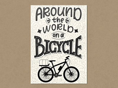 Lettering art design for cyclist. design doodle illustration lettering typography vector