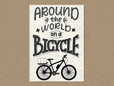 Lettering art design for cyclist.