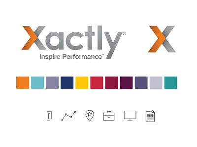 Xactly Corporation Brand Update brand refresh brand update branding corporate branding design iconography logo
