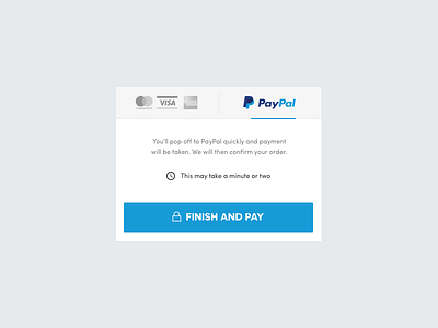 PayPal payment UI card