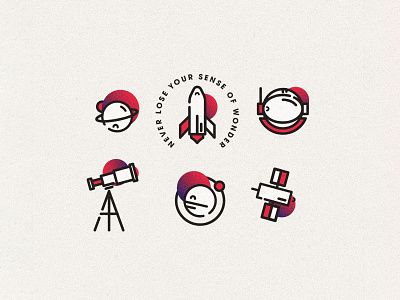 Space Icons branding icons illustration logo vector