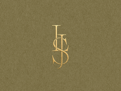 LJS Monogram Logo branding design gold foil logo logo design monogram submark typography