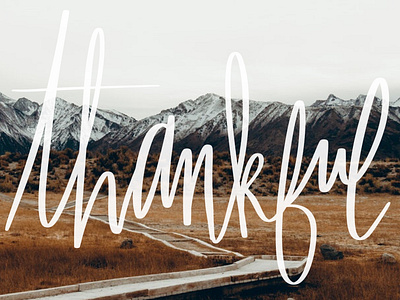 Thankful hand lettered hand lettering illustration typography