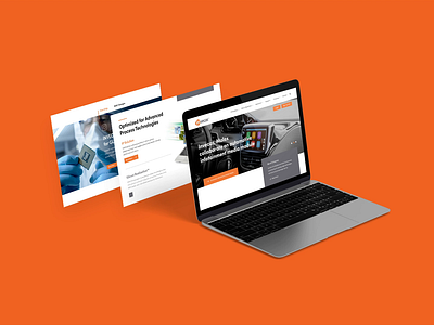 Silicon Chip Company Website animation chip clean company design homepage landing page manufacturing orange and grey simple design ux ui design web web design