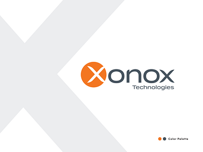 Xonox Logo Optional Design brand brand refresh clean design gray logo logodesign logotype orange simple design typography