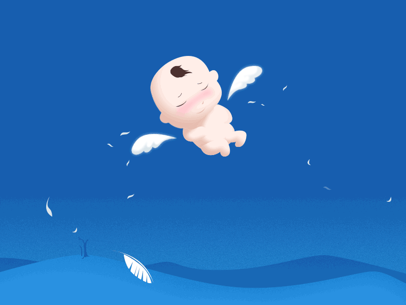 the Angel angel app baby design gif h5 illustration