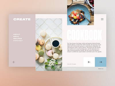 Cookbook interface ui ux web webdesign