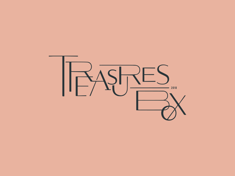 Treasures Box concept id logotype typography