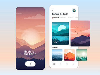 Explore the Earth - Travel App UI