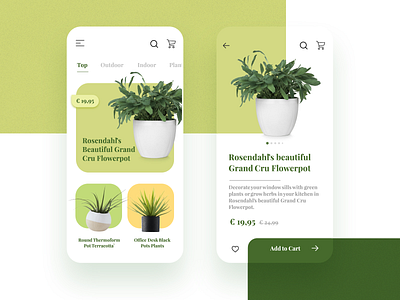 Day 4 of 30 - Planter Store 100 day project 100daychallenge 100days app design ecommerce illustration minmal nursery plant planter pot ui ux