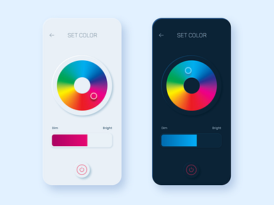 Day 9 - Smart Home App - Minimal Color Adjustment Screen