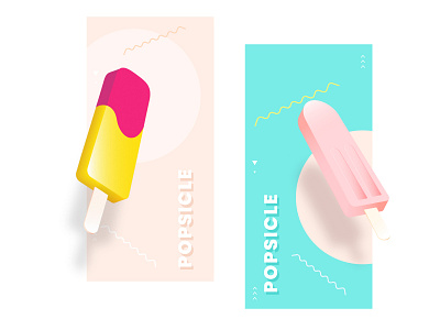 Popsicles! 3d design illustration popsicle popsicles