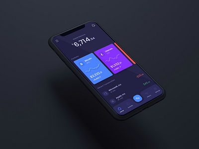 Cryptocurrency App Concept. app appdesign crypto crypto exchange crypto wallet cryptocurrency design illustration interface minmal ui