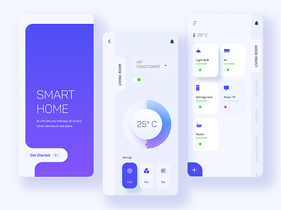 Smart Home App Concept by Karan Menon on Dribbble