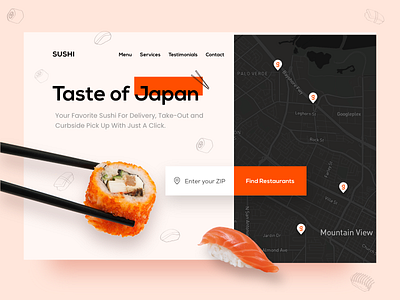 Sushi Delivery Landing Page