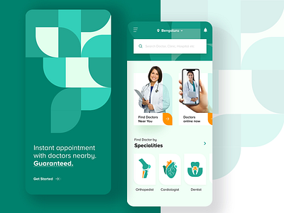 Day 30 of 30 - Doctor's Appointment Booking App app appdesign appointment design doctor doctor appointment interface splash page ui