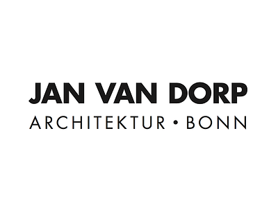 Jan van Dorp Architektur logotype corporate design identity typography