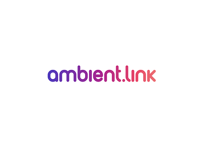 ambient.link logotype colorful colors corporate design domain gradient identity logo rounded font service typo logo