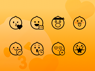 A set of emoticons