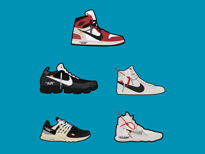 Nike - Off White Shoes clothes design illustration jack jordan nike nike air off white shoes