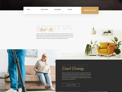 Interface Superior Carpet Cleaning carpet cleaning ui ux web