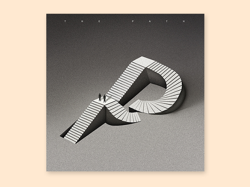 The Path album cover music cover album illustration typography type
