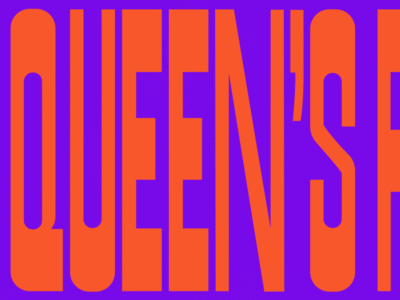 Queen's Poet custom label lettering typograpgu