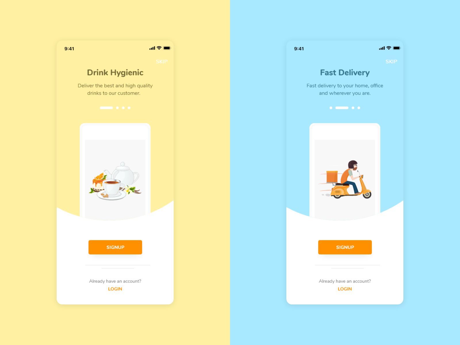 Walk-through Screens UI 01 by Anuj Agrawal on Dribbble