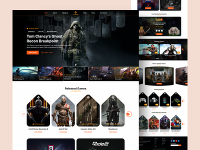 Z-Game adobe xd game game ui game website game zone gaming gaming articles gaming products gaming website live tournaments new game play game premium game ui design updated game web design website design website ui