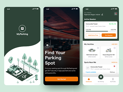 Parking App adobe xd bike book booking car ios maps mobile app mobile design nearby park offers park parking parking app parking spot scooter session thank you ui design vechile