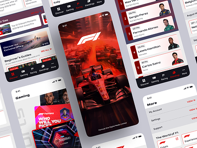 Formula 1 App Redesign app app design cards challenge f1 formula1 gaming mobile app racing redesign scoreboard ui design