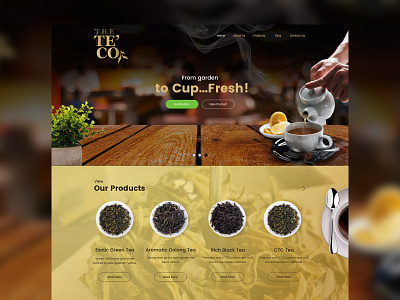 Home Page Design For Teco home page design tea website tea website design web design website design