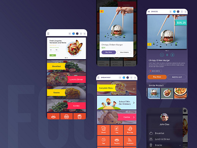 Foodz App Design app design food app mobile app ui design