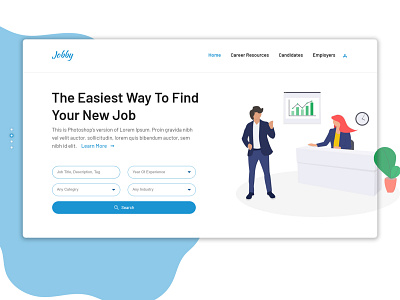 Job portal Web Landing Page UI UX Design