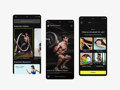 Attrici - Fitness Companion App adobe android app apple behance companion creative design fitness ui user interface ux