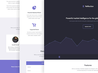 Reflection avenir branding clean graph icons london minimal purple reflection startup