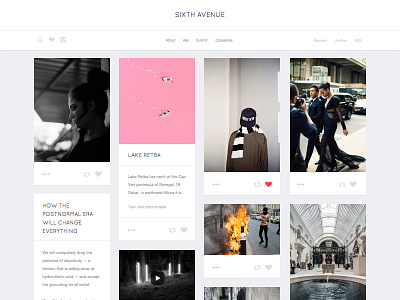 Sixth Avenue (w/ Animation) alex scott baseline blog clean grid icon minimal sixth avenue tumblr typography ui ux