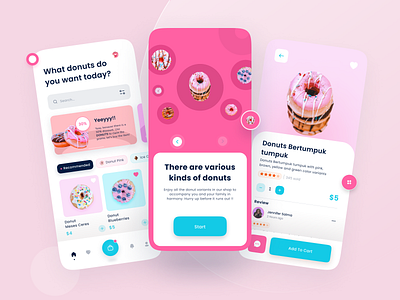 Donuts App Design app app design design donuts food food and drink food app ui desig